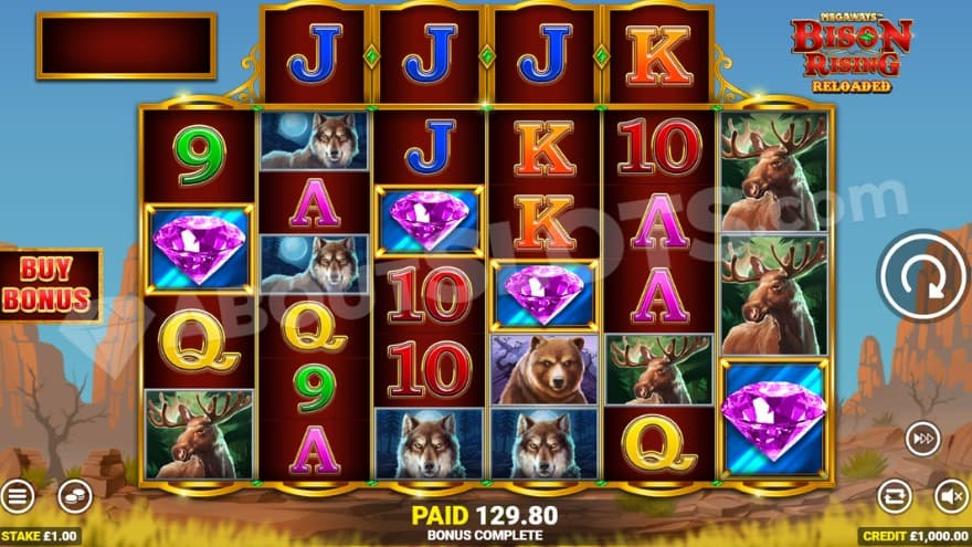 Base game where you can see various animals as symbols on the reels.