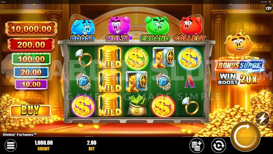 A casino slot in a vault.