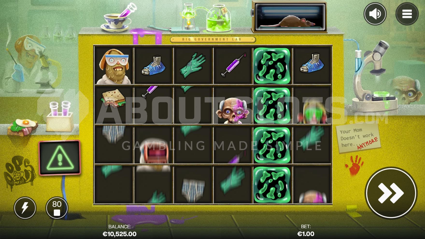 Fever feature triggered in the base game, covering reel 5 in Mystery Reveal symbols.