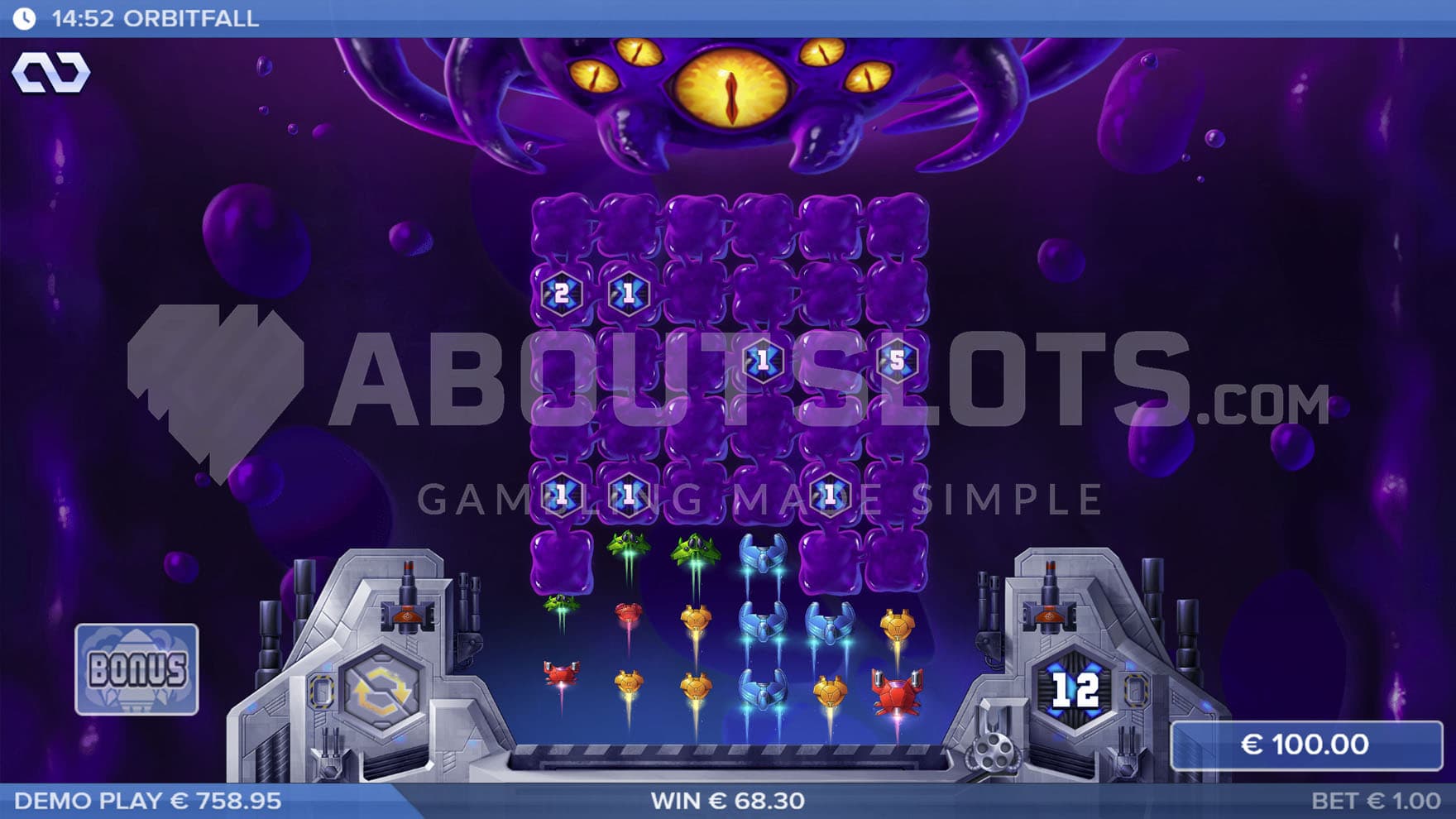 Bonus Game in progress with the Final Level of progression triggered.