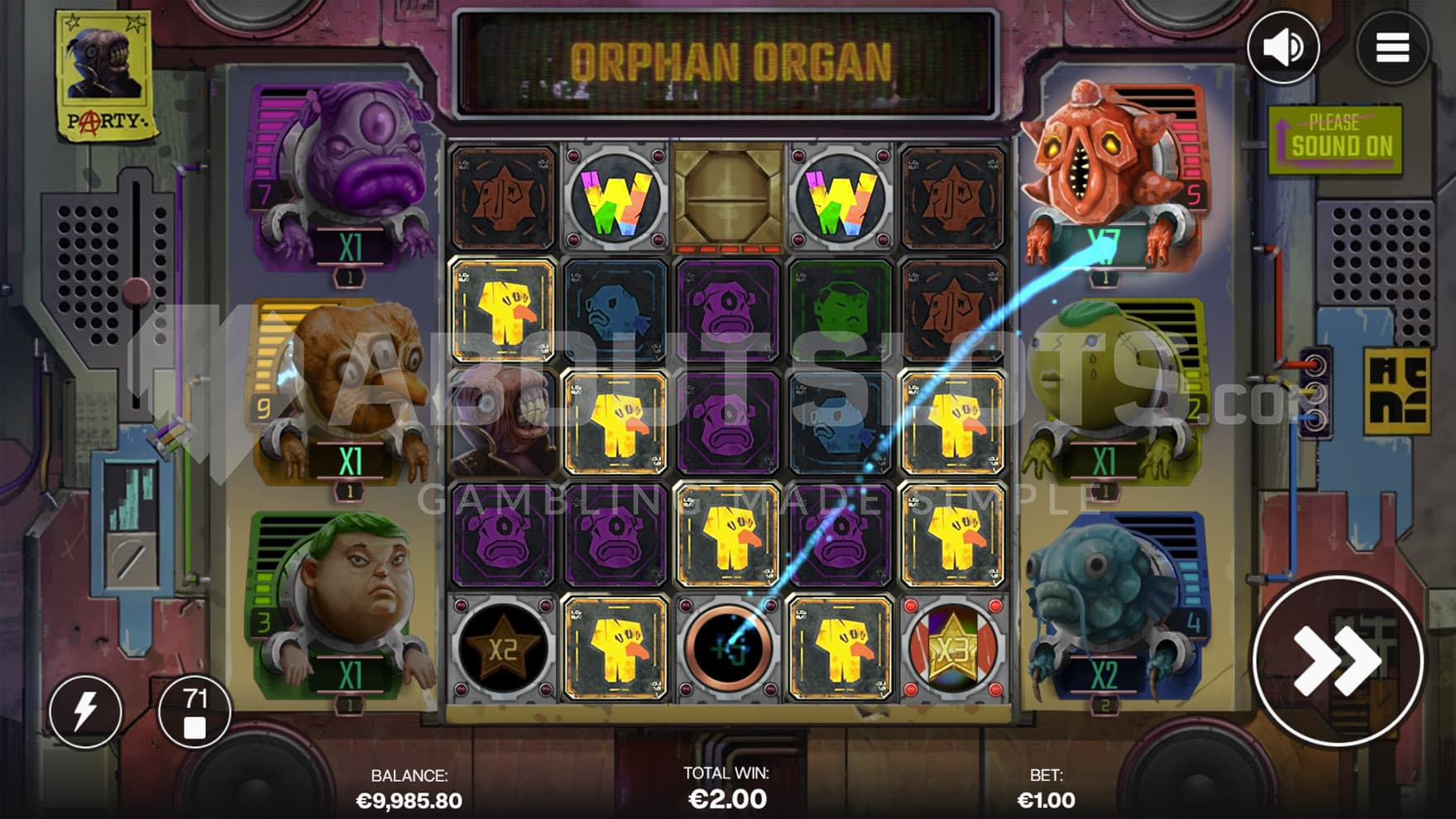 Airlock Features triggered in the base game, revealing random boosters in each of the 5 fixed positions.