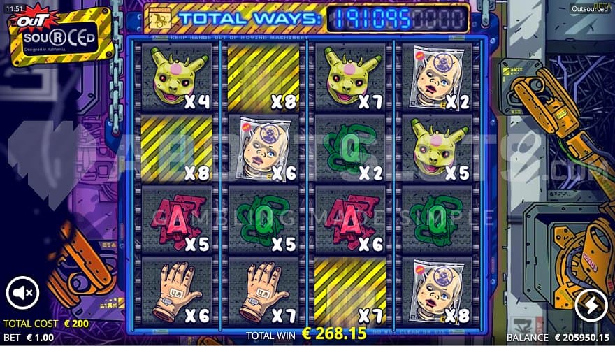 Multipliers on all positions except one in the Free Spins.