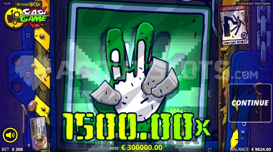 A screenshot of the max win of 1500x