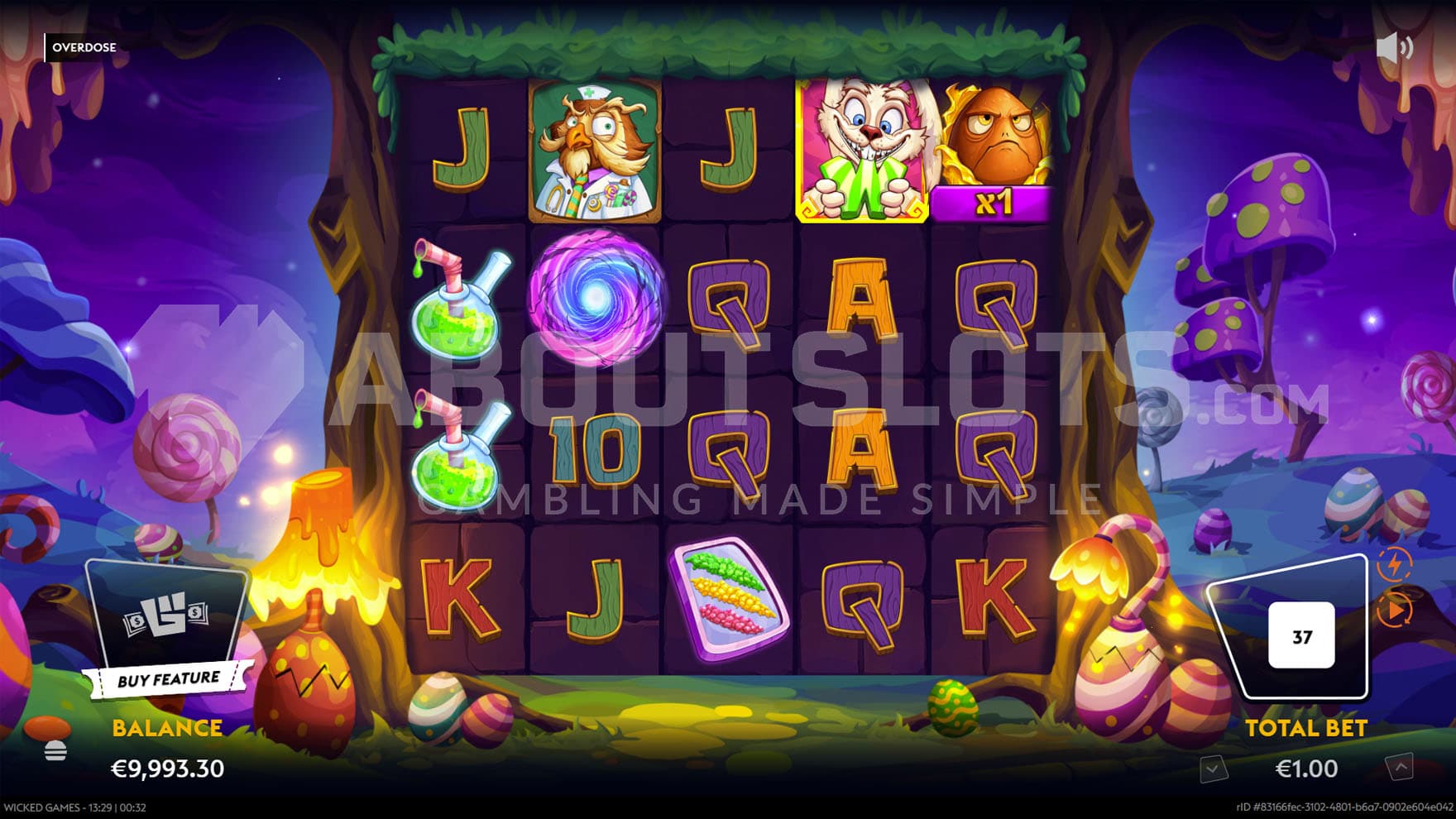 Bunny Collect feature triggered in the base game.