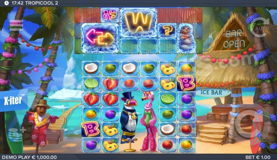 Base game with an Ice Bar in the background.