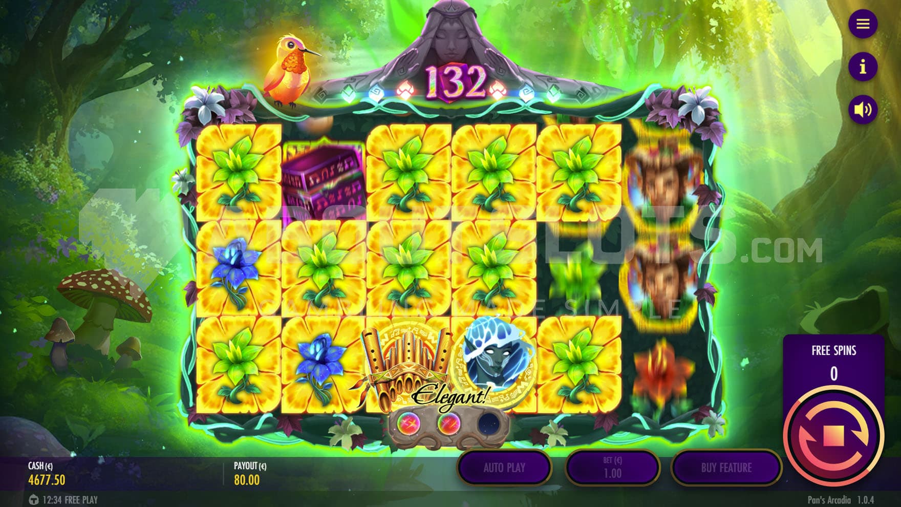 Bonus Game in progress, showing a sticky respin triggered.