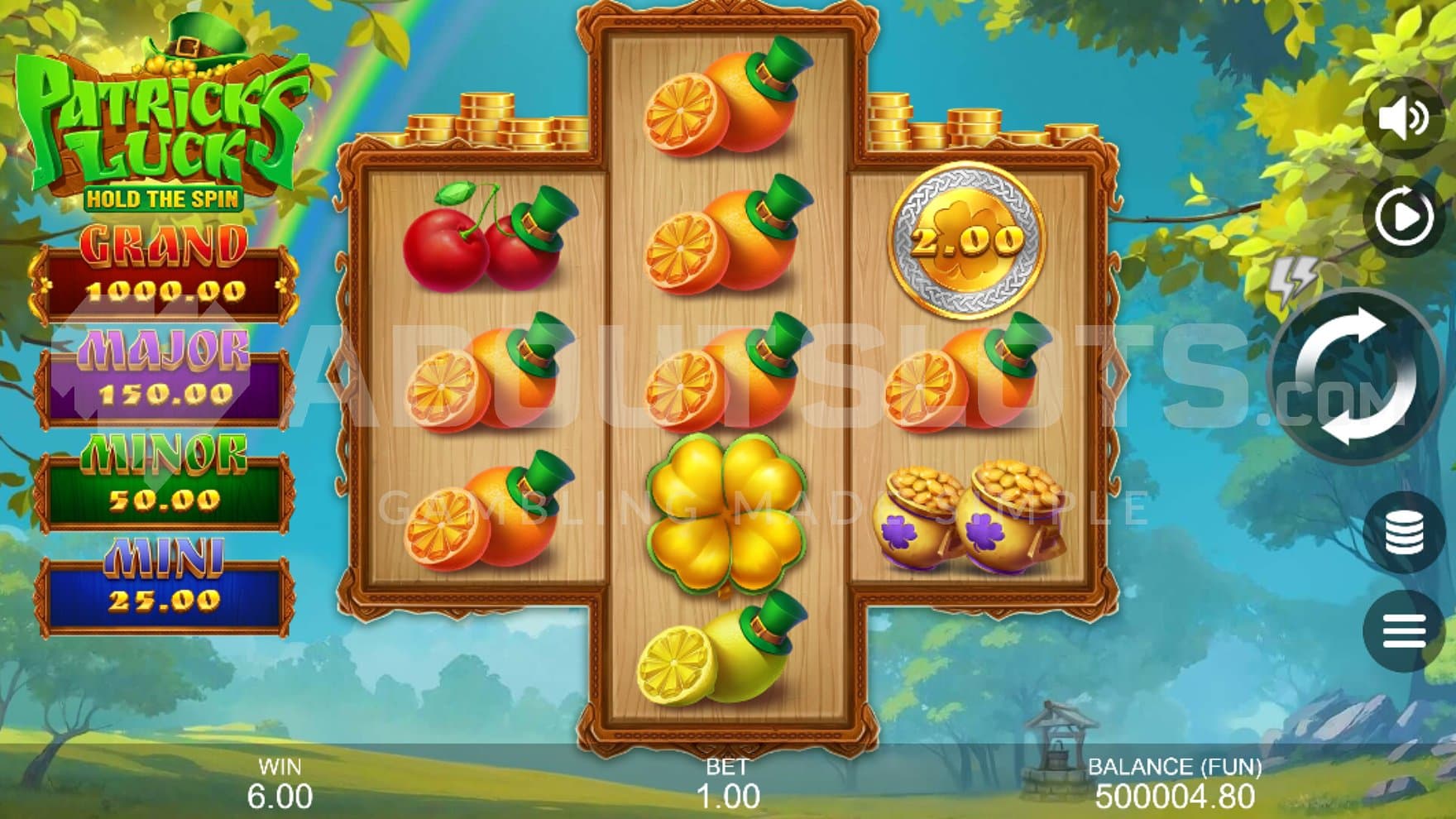 A casino slot with 3 reels and 3-5-3 rows.