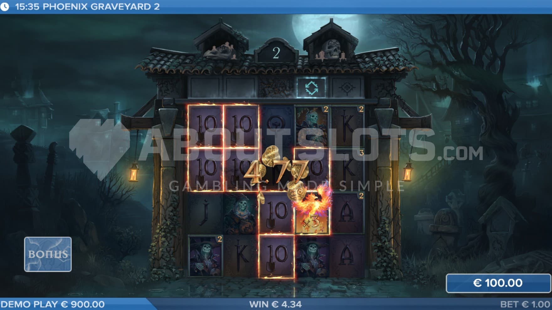 A Phoenix Wilds take to the reels during the Free Spins