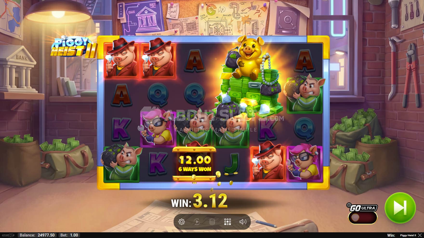 Screenshot of the Mega Wild triggered via the Vault Trail feature.