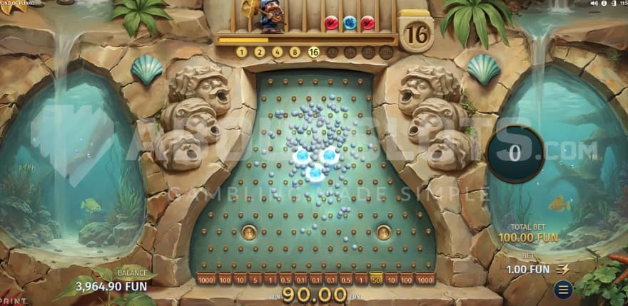 A screenshot of the Plinko Bonus.