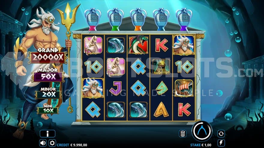 A casino slot featuring the Greek god Poseidion.