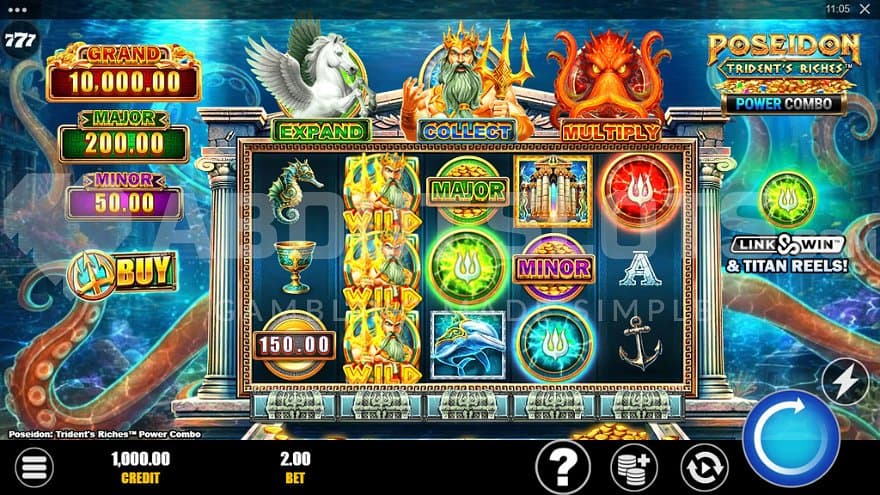A casino slot in an underwater world.