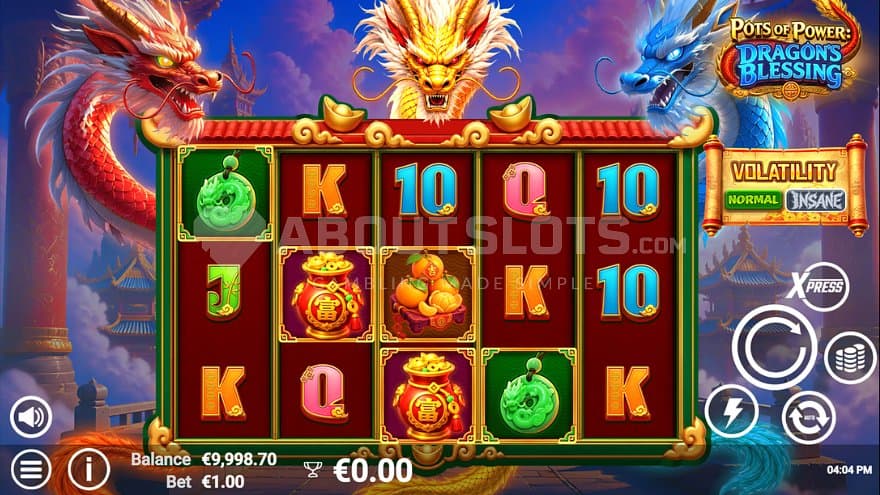 A casino slot with dragons.