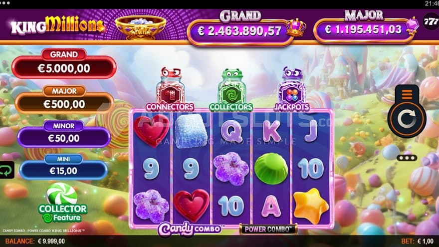 A casino slot with a candy theme.