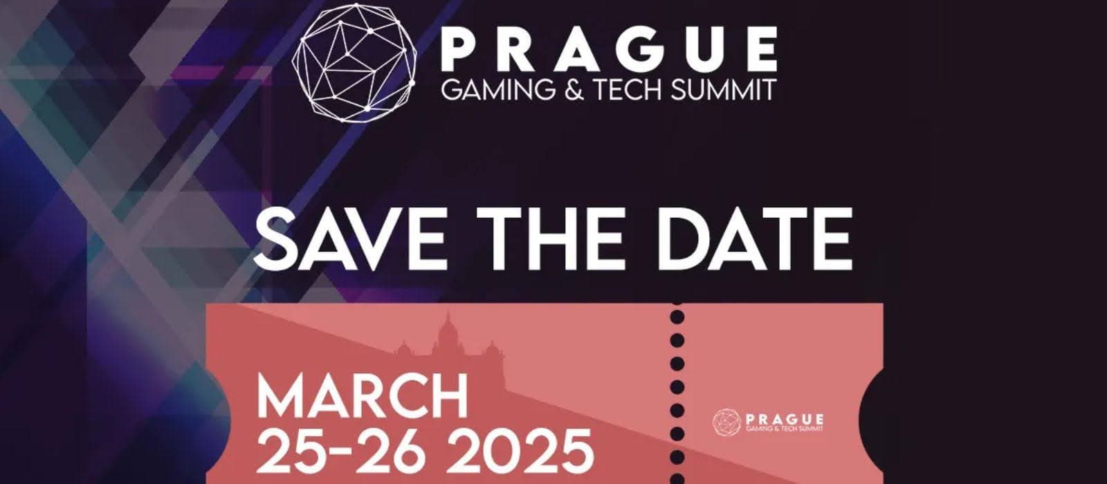 Banner showing dates for Prague Gaming & TECH Summit 2025