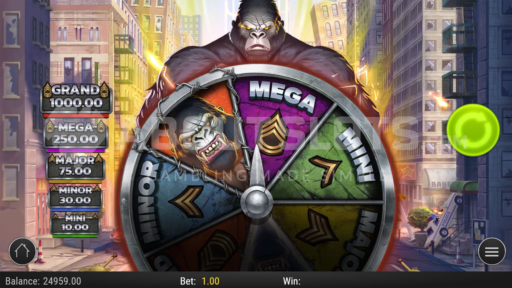 Primal Wheel pre-bonus stage triggered.