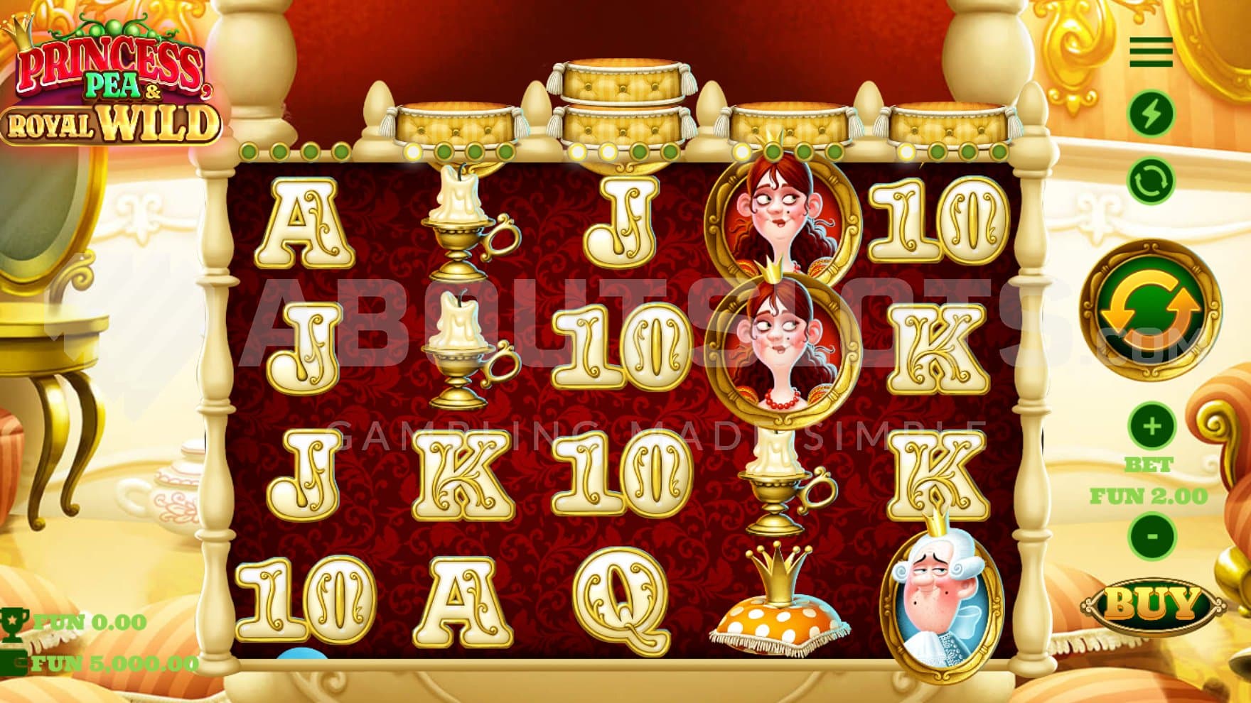 A casino slot in a bedroom.