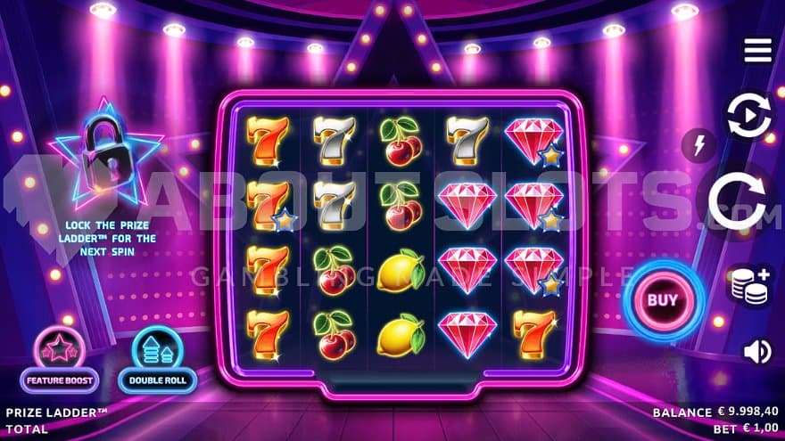 A casino slot in what seems to be a game show studio.