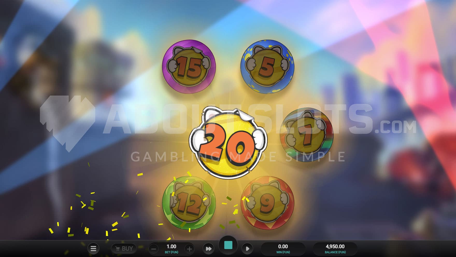 Free Spins Pick game where players can win different amount of free spins before the bonus round.