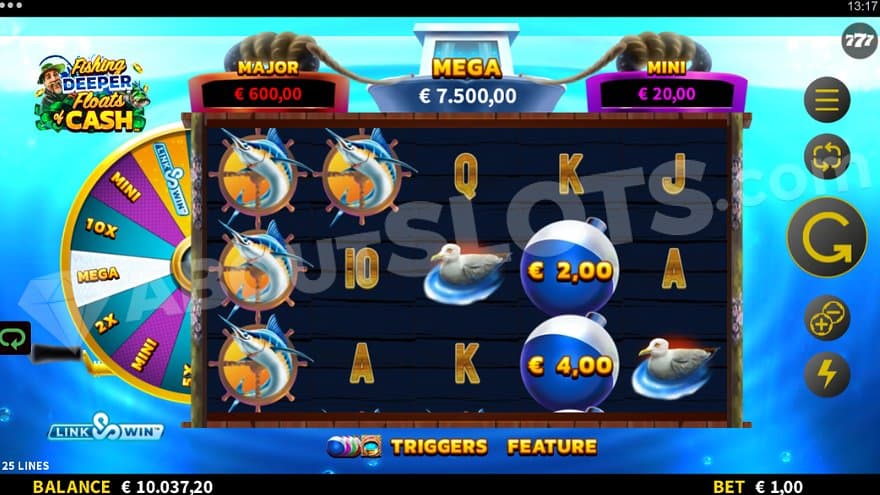 Five reels in an underwater environment.