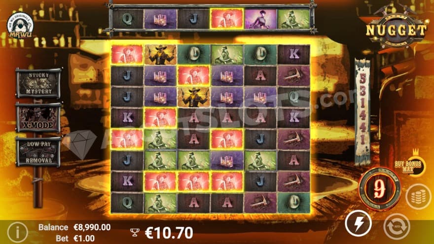 Bonus game with 531,441 ways to win being active.