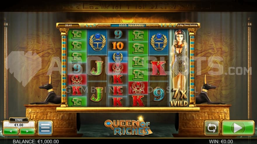 A casino slot with an Egyptian theme.
