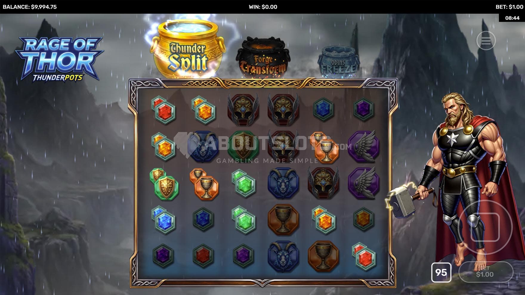 Screenshot of the Thunder Split feature triggered in the base game.