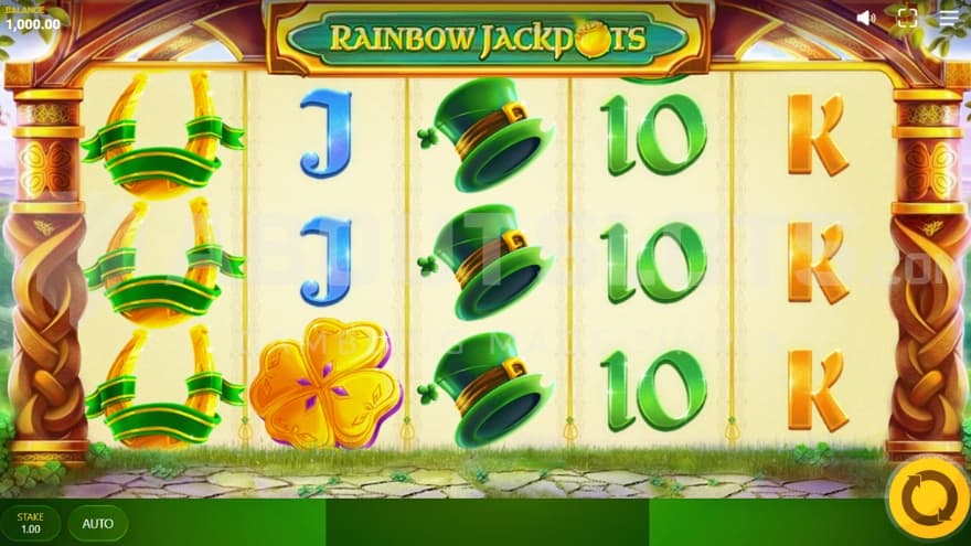 A casino slot with a leprechaun theme.