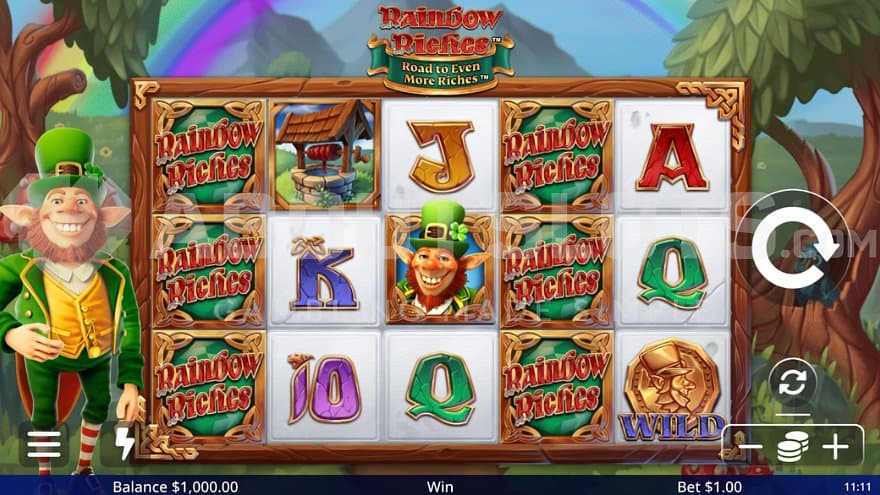 A casino slot with a leprechaun.
