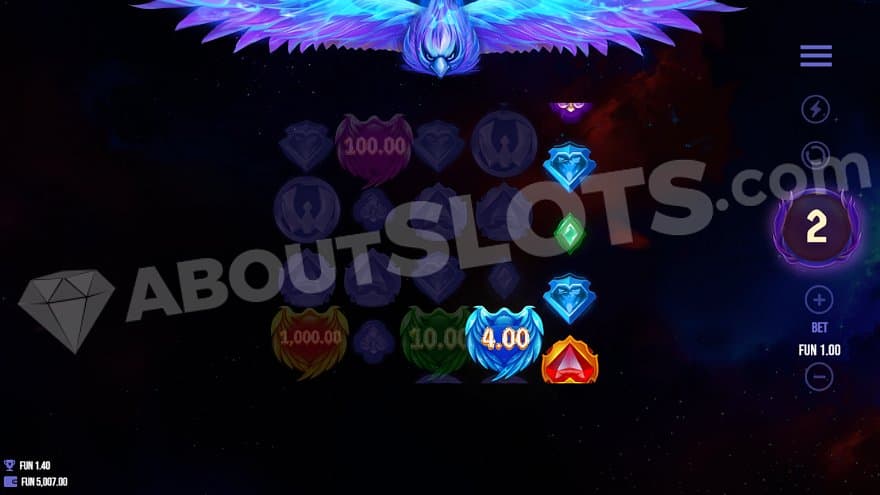 An Instant Cash symbol on the fourth reel in the free spins.