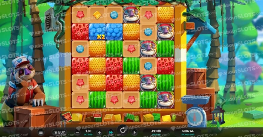 An image of the base game view in Sloth Tumble