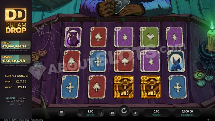 The symbols are showed as cards from a deck.