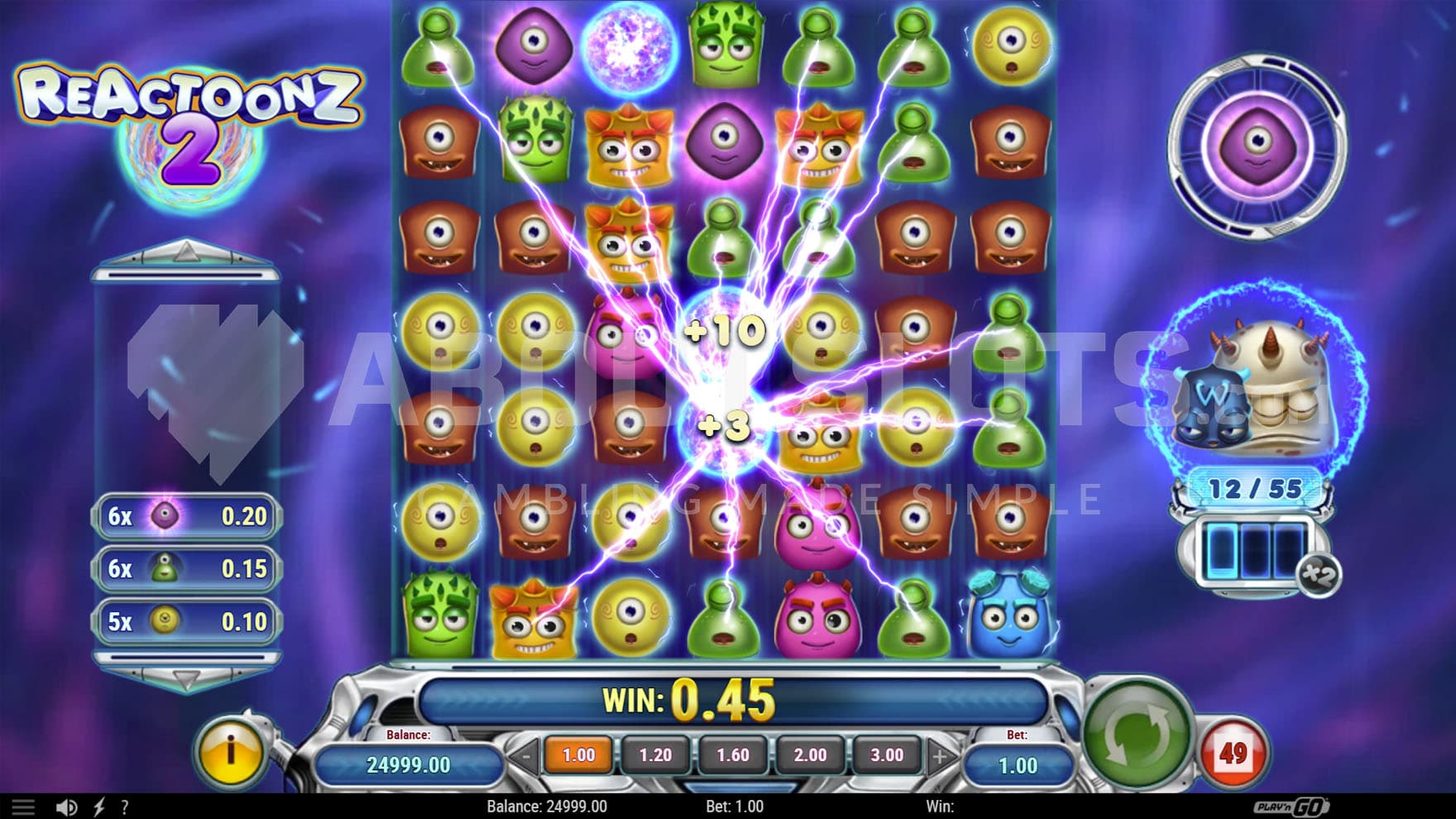 Wild Pair Explosion feature triggered in the base game.