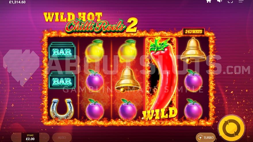 A casino slot with 5 reels.