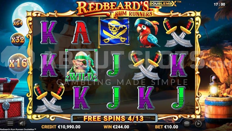 Fourth out of 13 free spins.