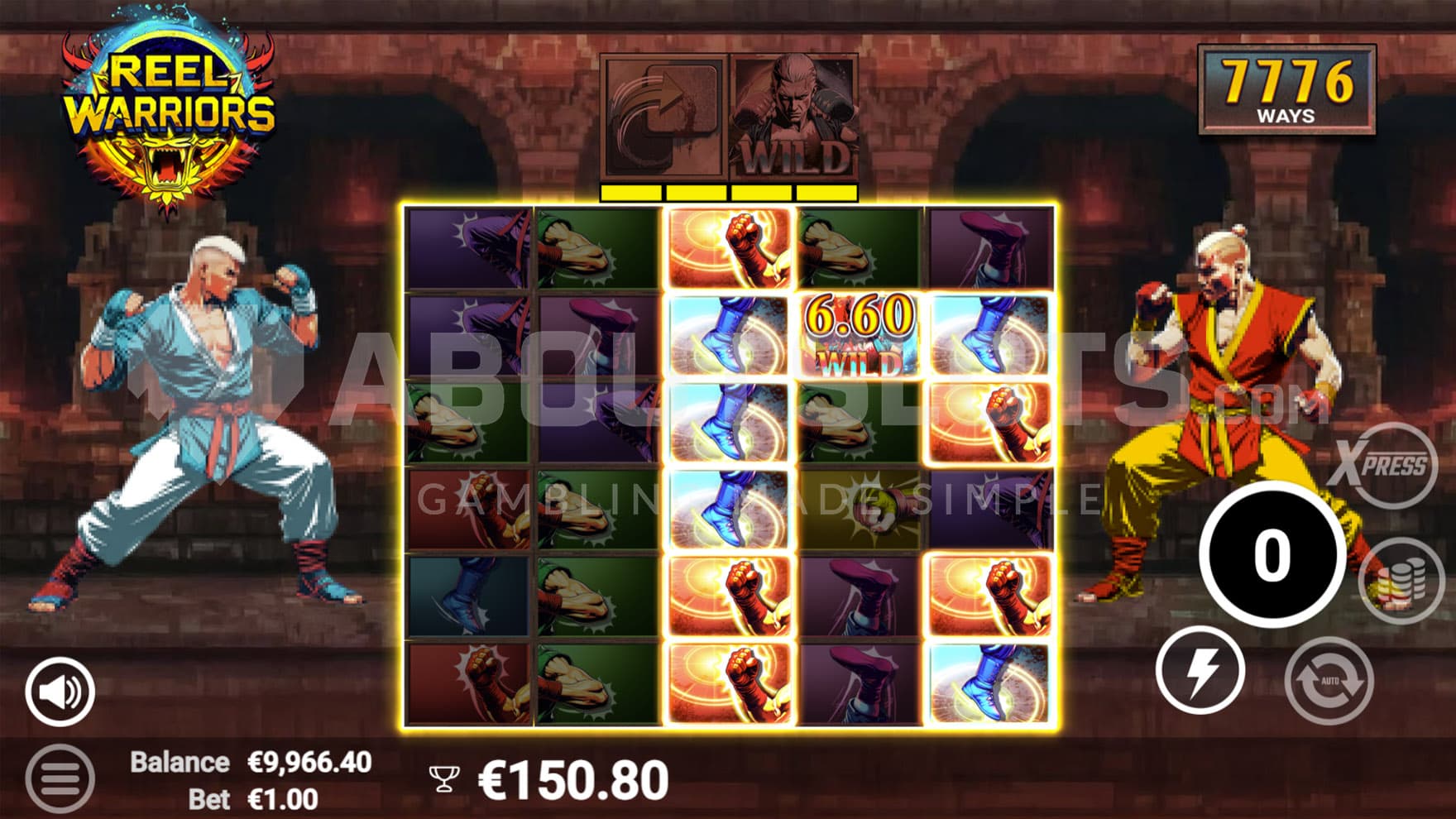 Bonus Game in progress, showing the grid expanded to 5x6  and multiple wins being scored with the help of Wild symbol.