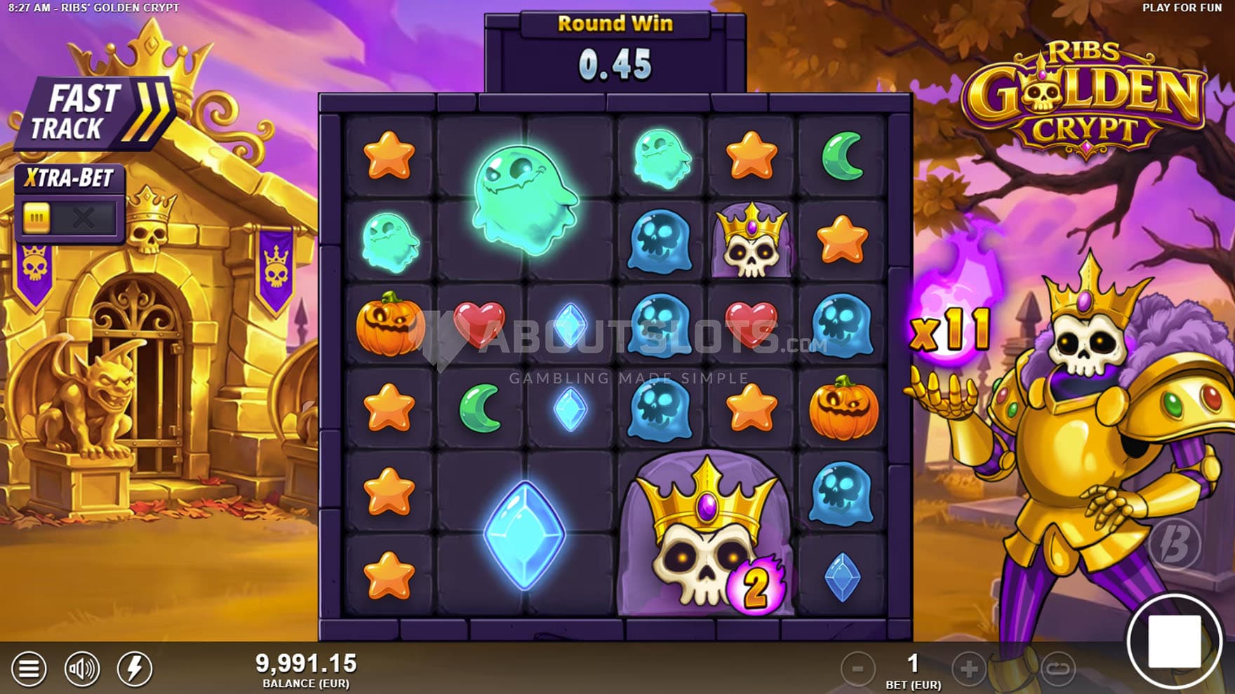 Screenshot of the Giant Symbols feature triggered in the base game.