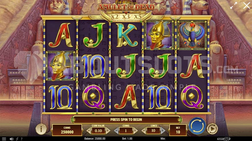 Base game showing a 5x3 grid with a mix of low and high-paying symbols.