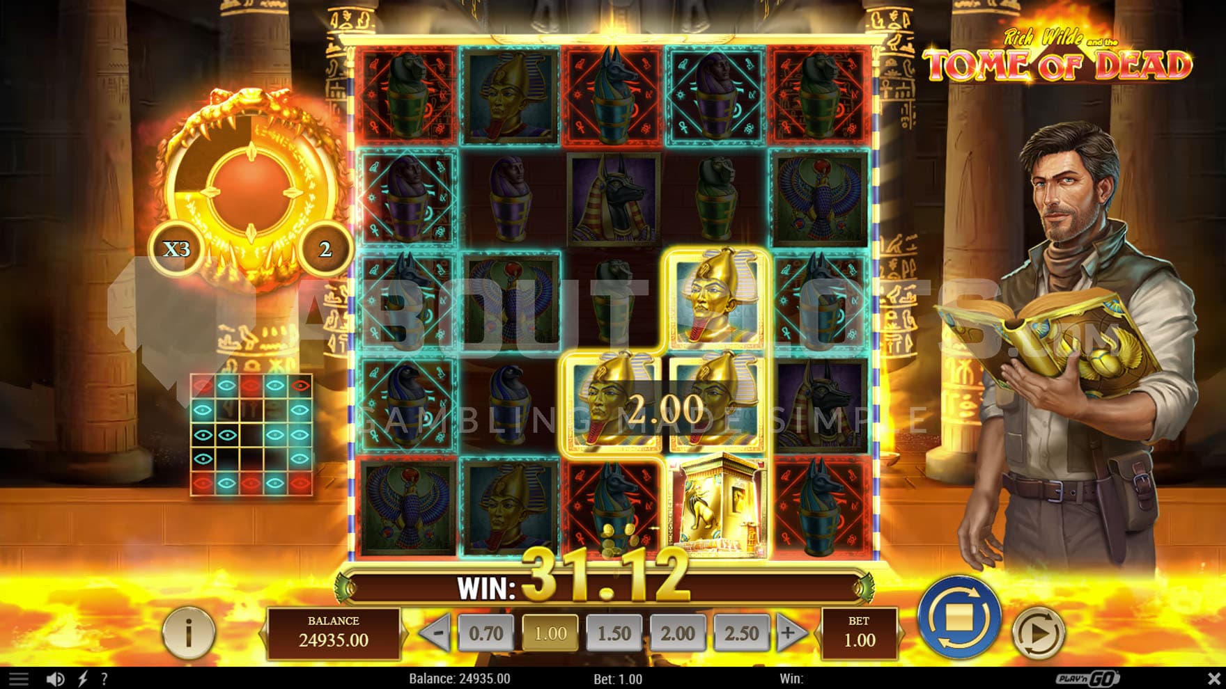 Banishment Free Spin feature being active with a current 3X multiplier.