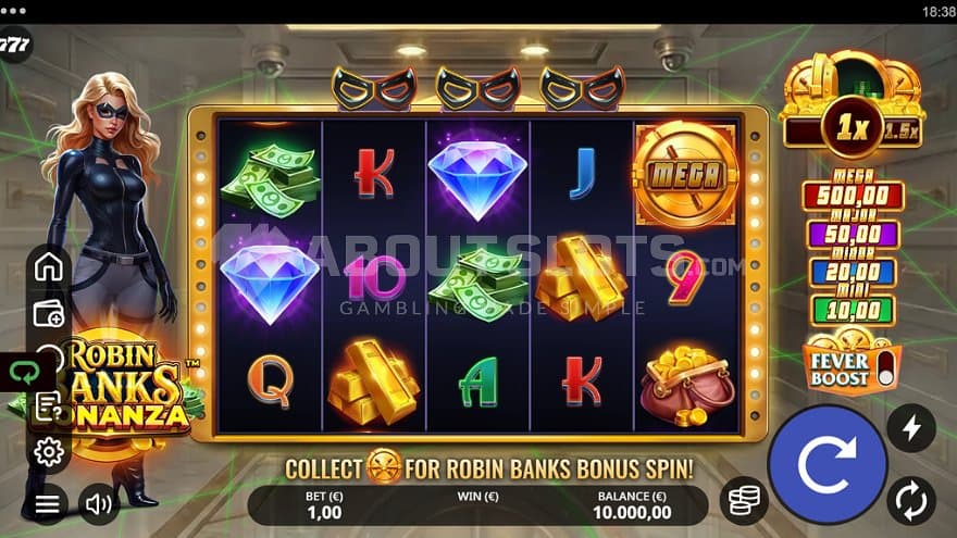 A casino slot in a bank vault.