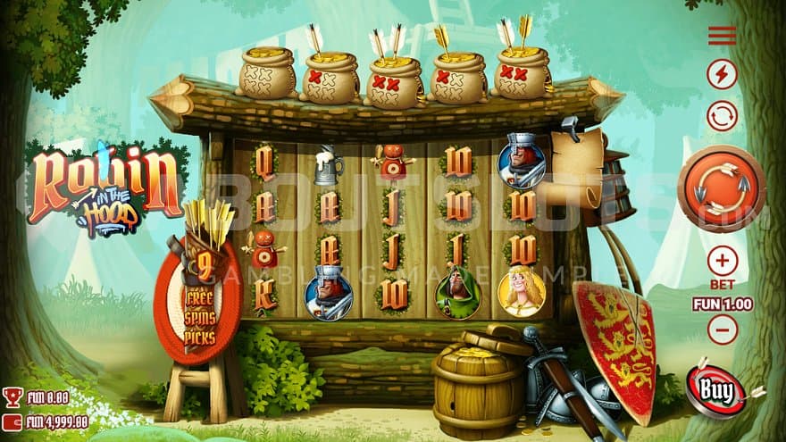 A casino slot in the Sherwood Forest.