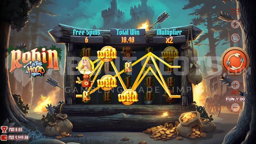 A win in the Free Spins.