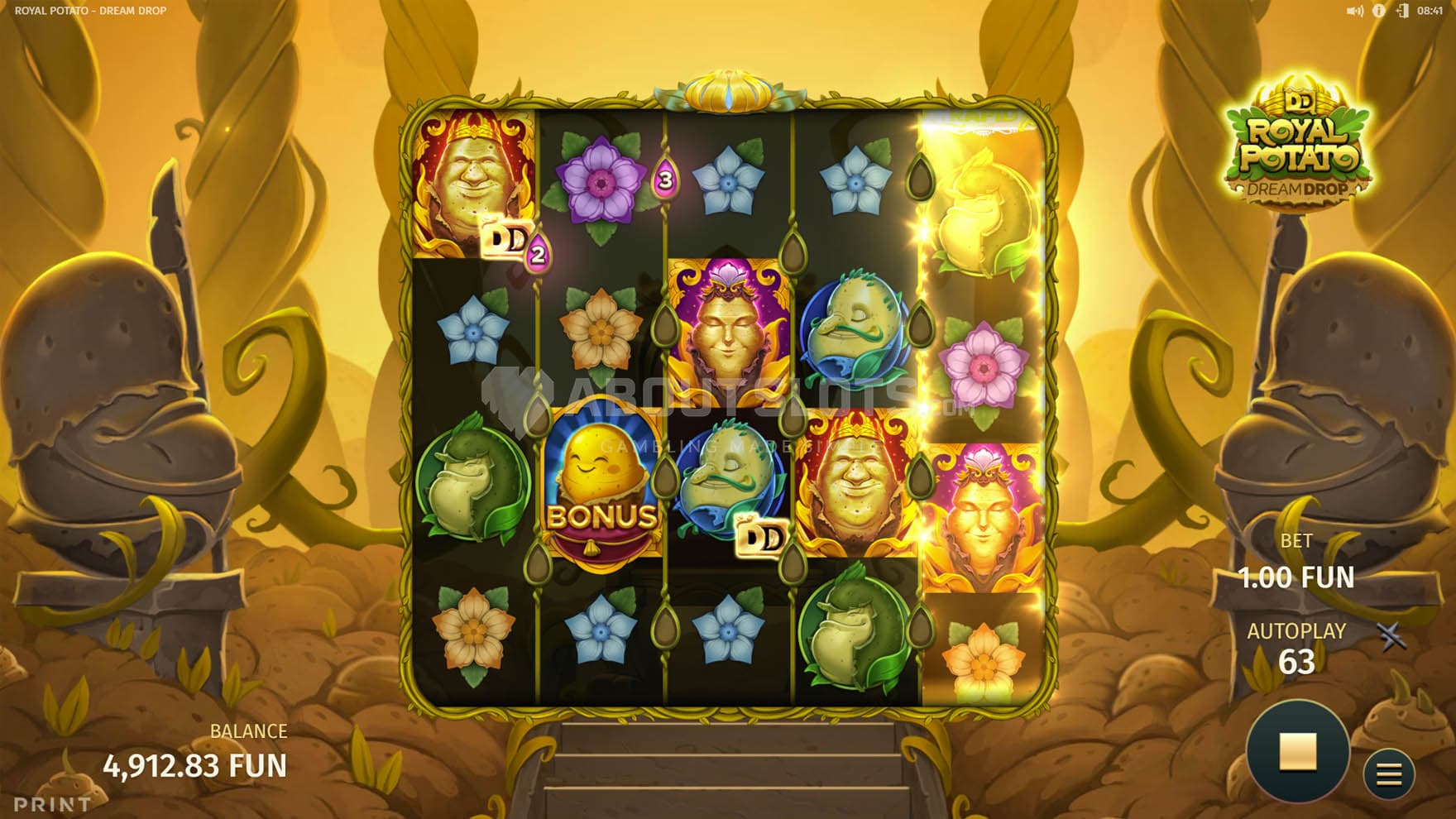 Screenshot of the Dream Drop feature in progress in the base game.
