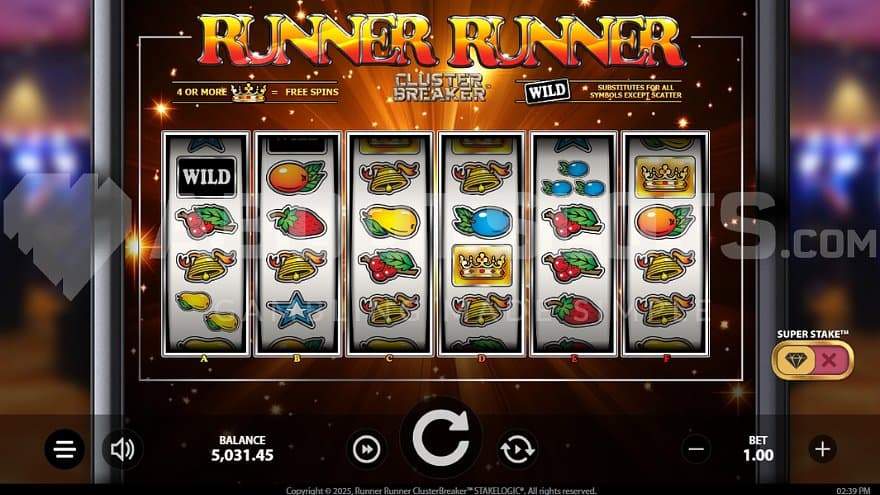 A classic-looking casino slot inside a casino.