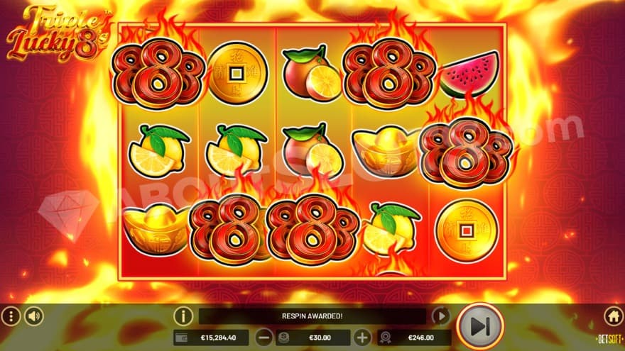 Wild Respins feature being active on the reels.