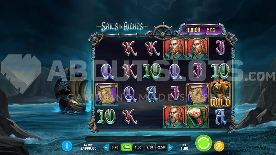 A casino slot with a pirate theme.