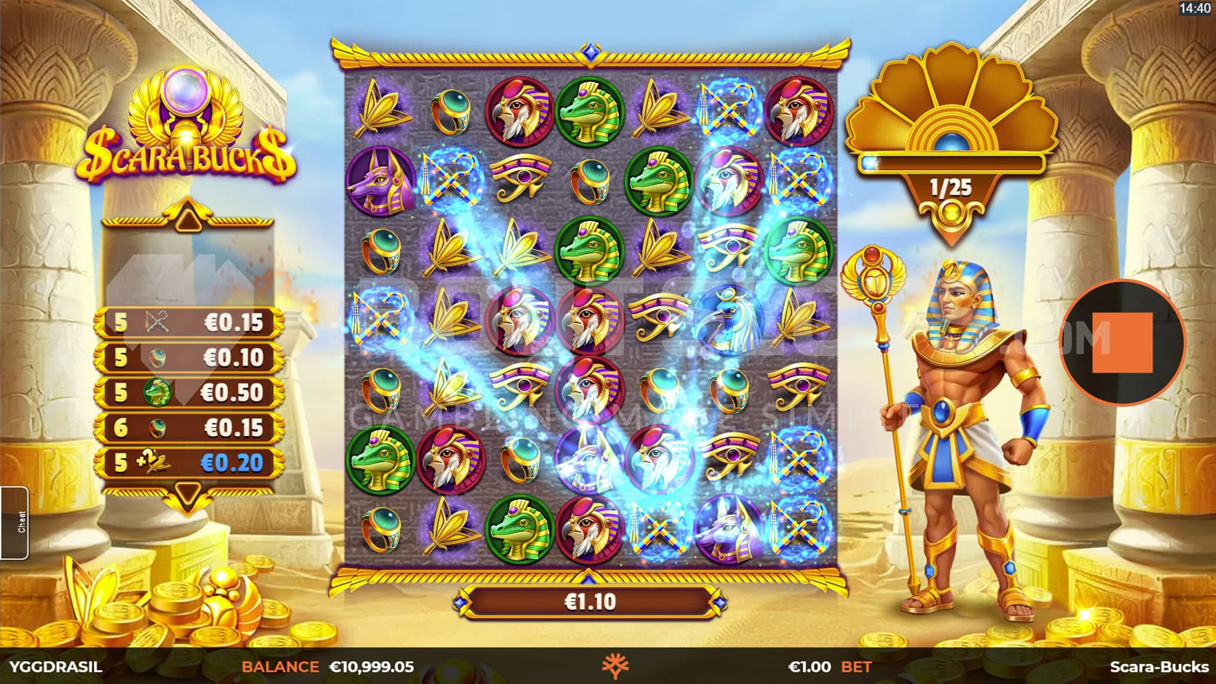 Wild Wrath feature triggered, destroying all low-paying symbols on the grid.