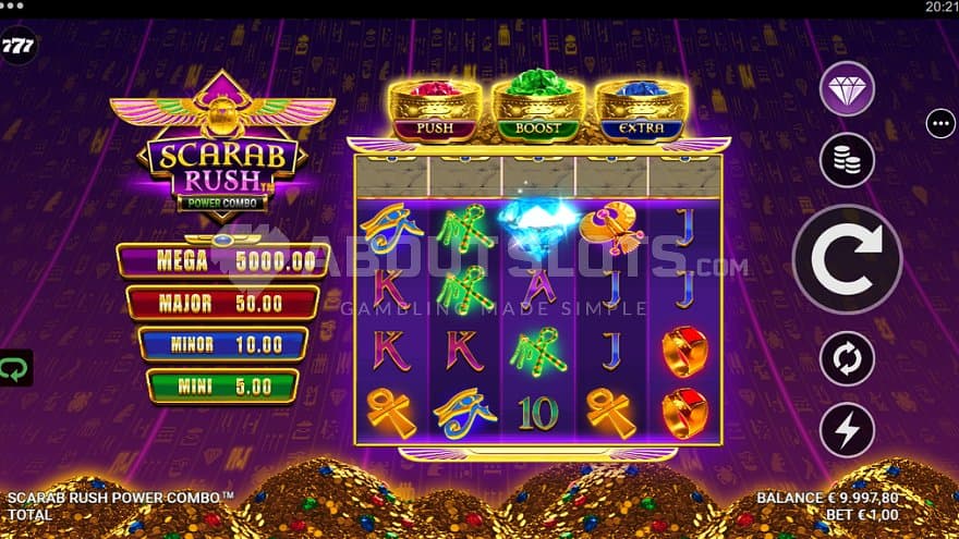 A casino slot with an Egyptian theme.