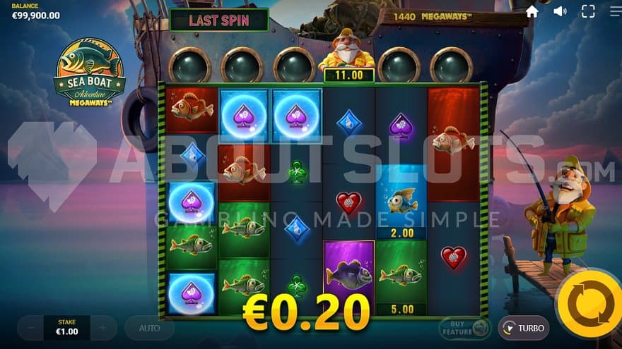 A win on the first three reels in the Free Spins.