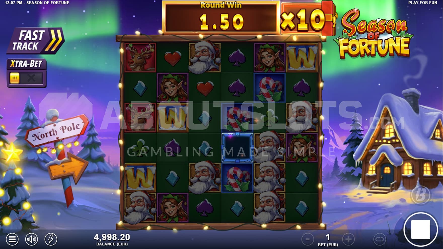 Multiplier Present feature triggered in the base game, adding an x10 multiplier to the total win from the spin.